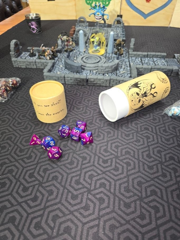 Old Ones Undead Dice Tube with set of dice. product image (2)