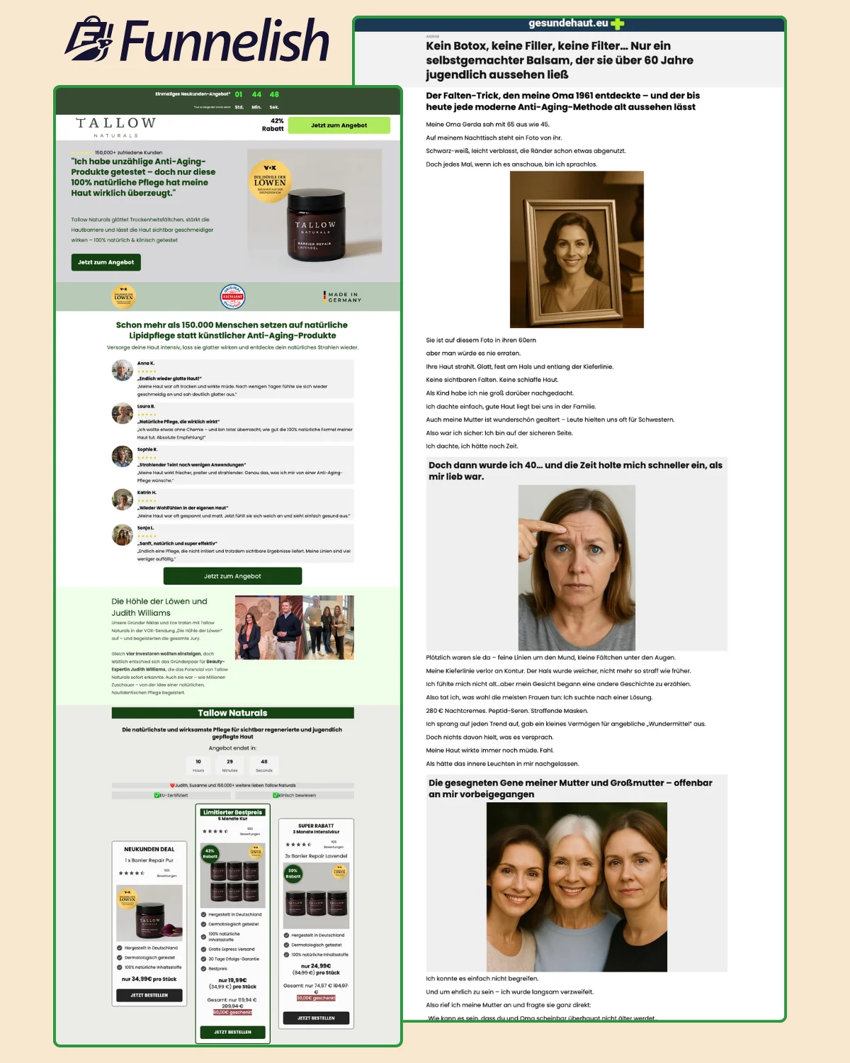 Tallow Naturals Funnel | Funnelish Template product image (1)