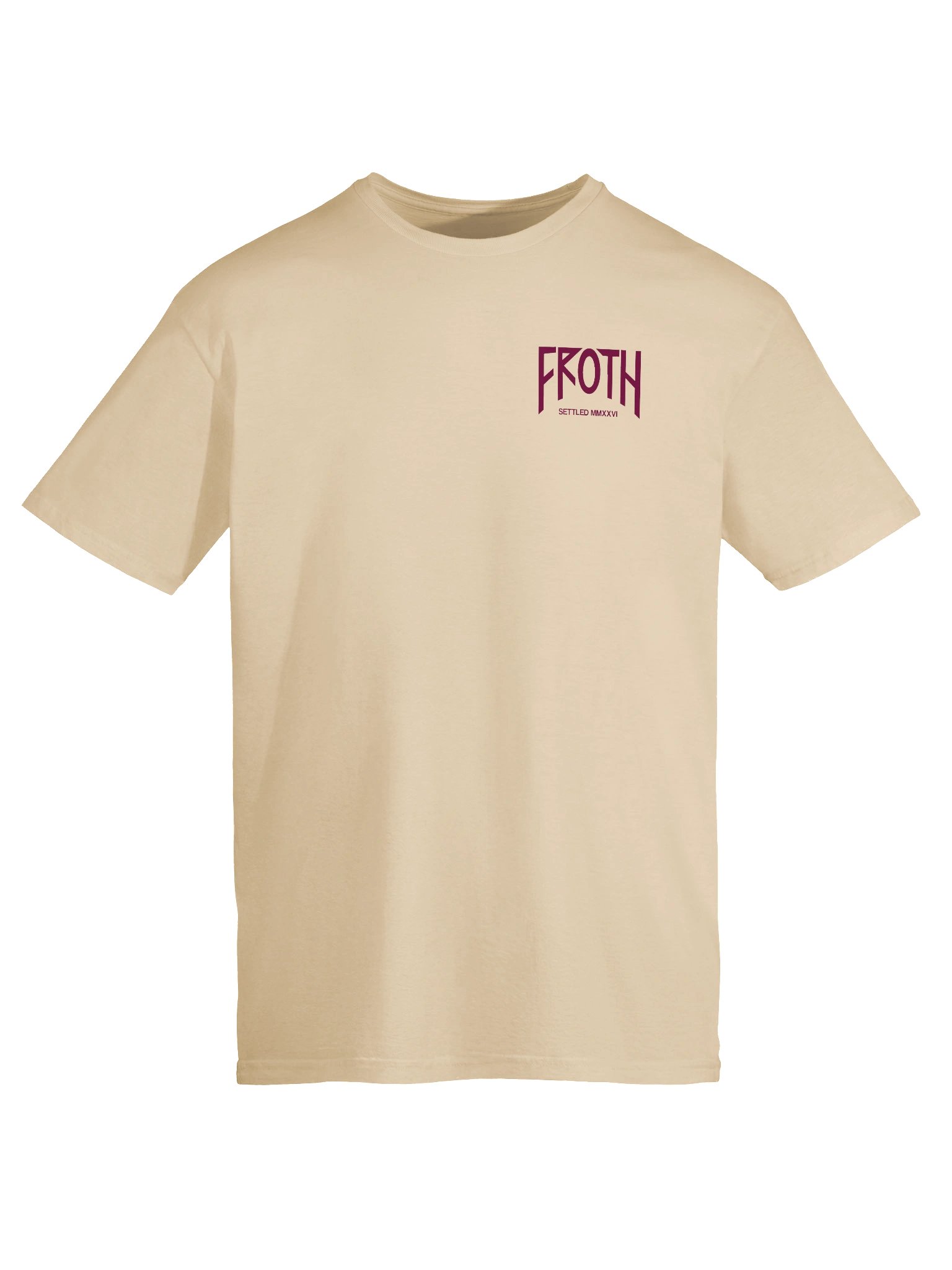 FROTH Logo Tee - Natural / Merlot product image (5)