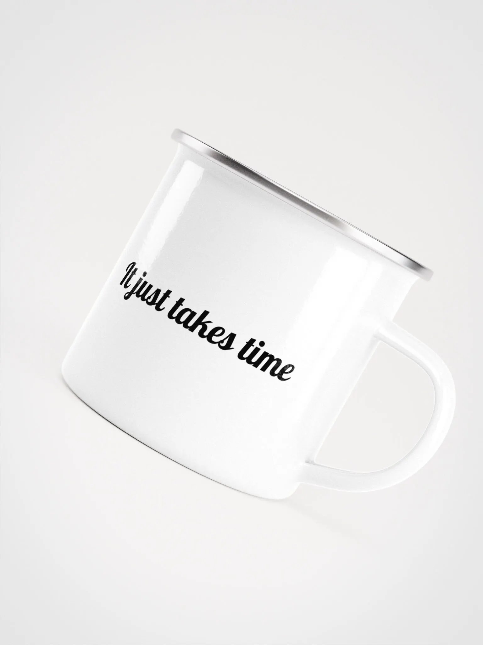 "It just takes time" Enamel Mug product image (5)