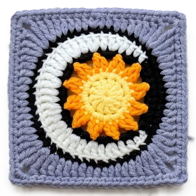 Sun and Moon Granny Square (Version 2) product image (1)