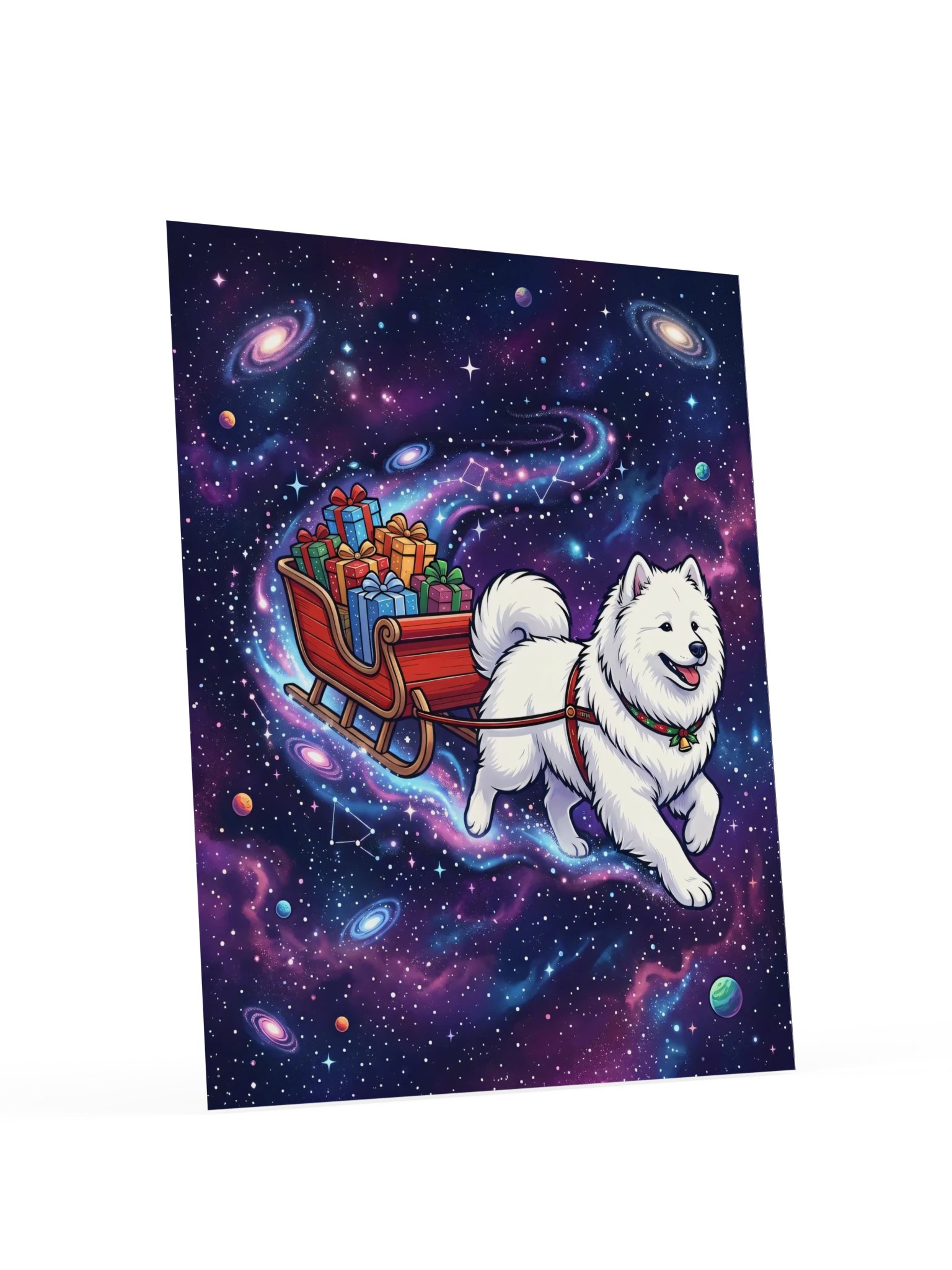 Space Sleigh Samoyed Poster product image (18)