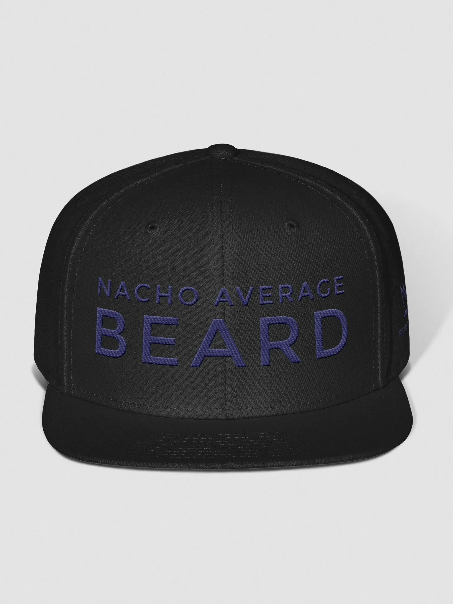 Nacho Average Beard Snapback Cap (Navy Embroidery) product image (1)