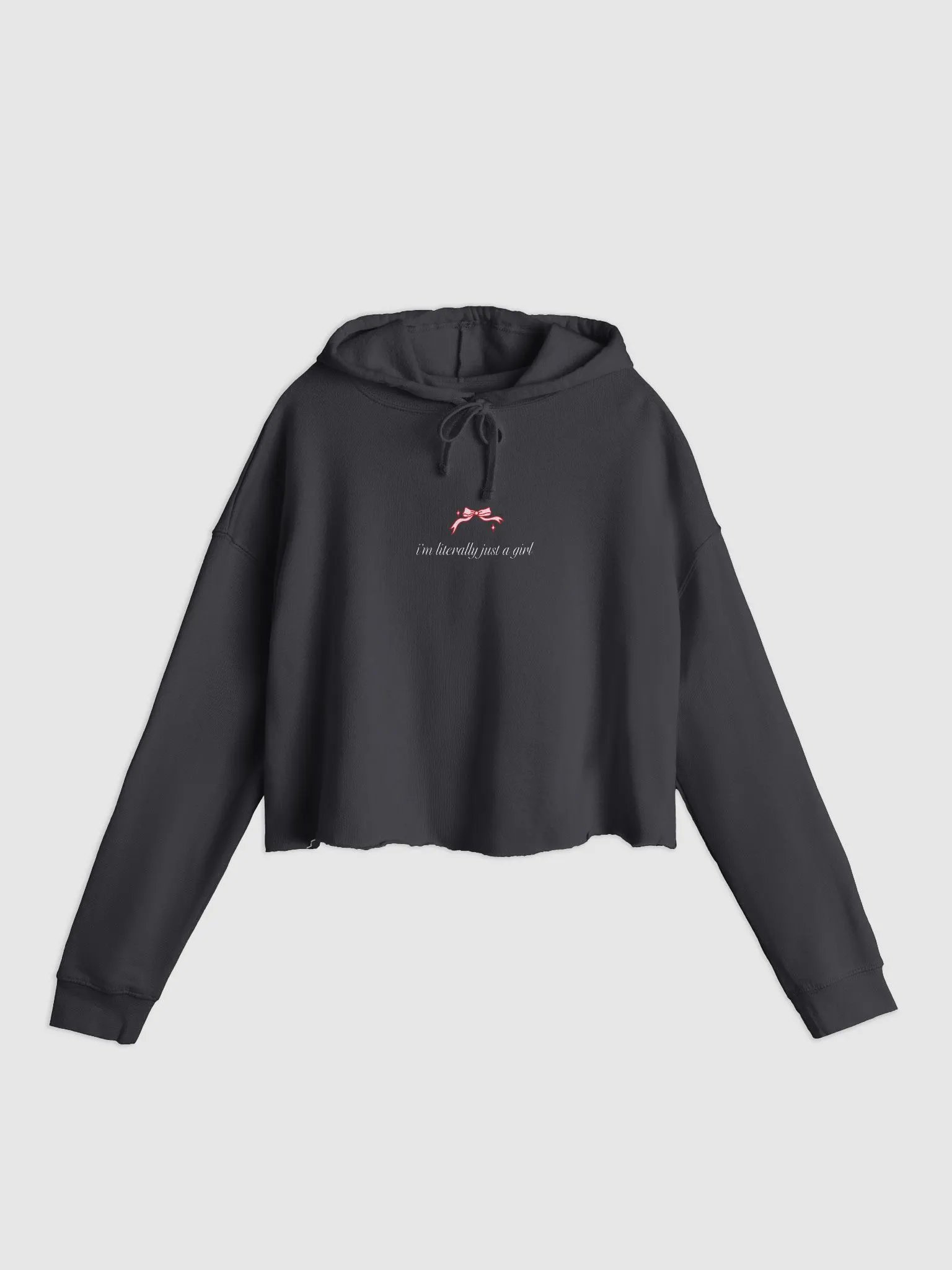 i'm literally just a girl printed cropped hoodie product image (2)