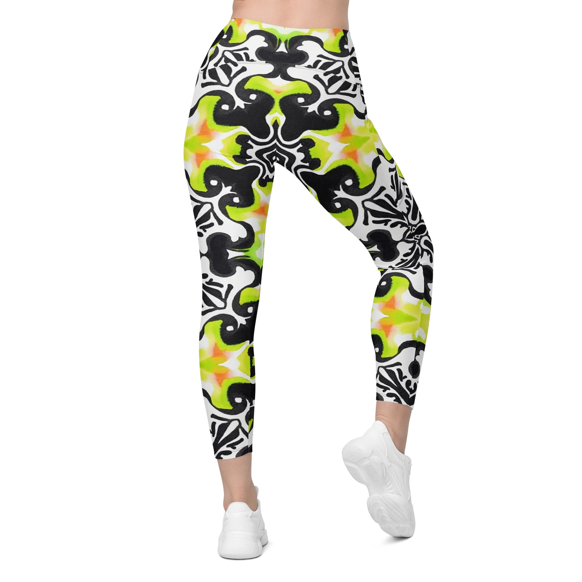 Barry Grady 'Dreamy Blossom' Crossover Leggings with Pockets product image (2)