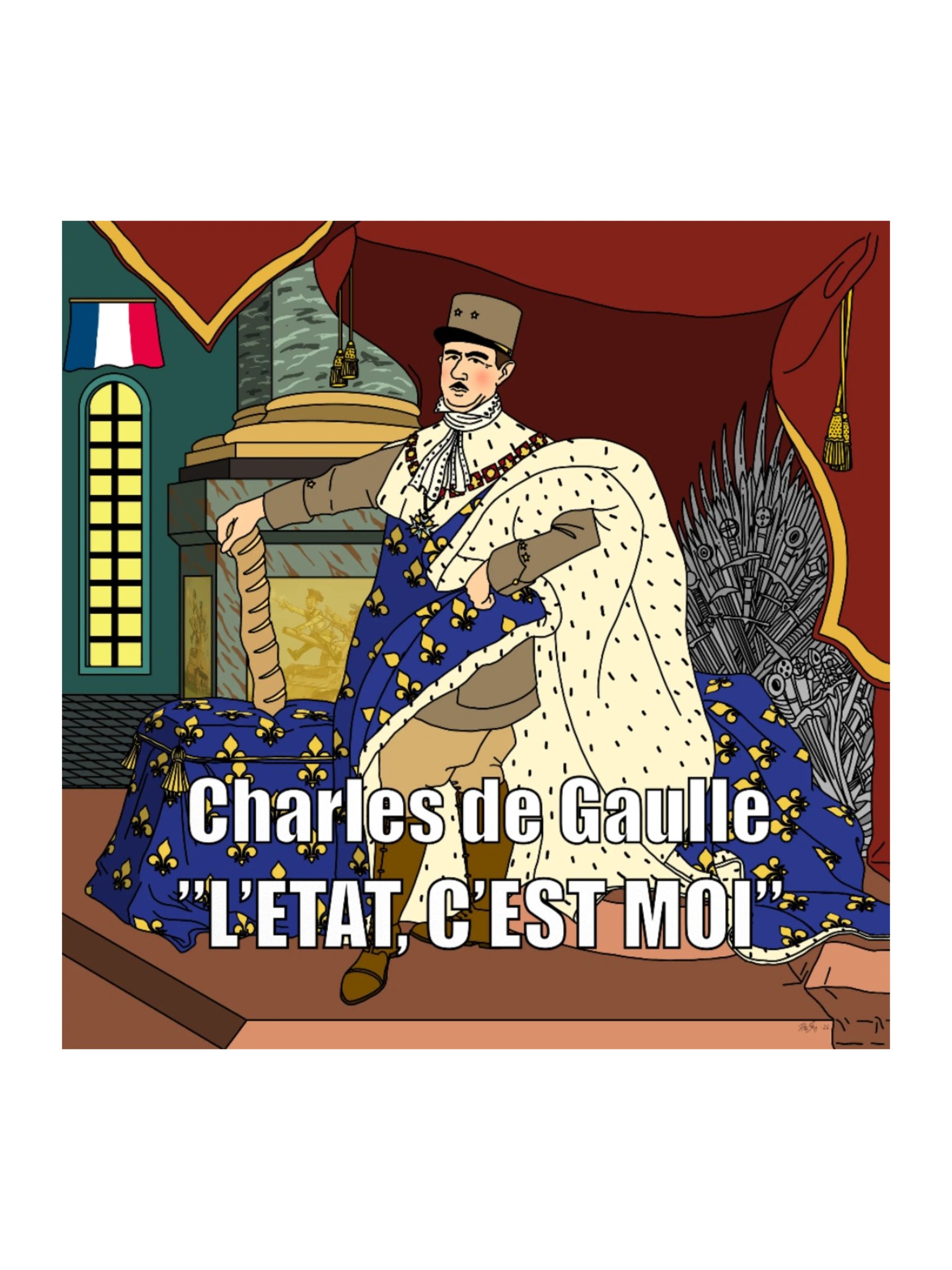 L'etat c'est moi - Charles De Gaulle (Sticker) product image (1)