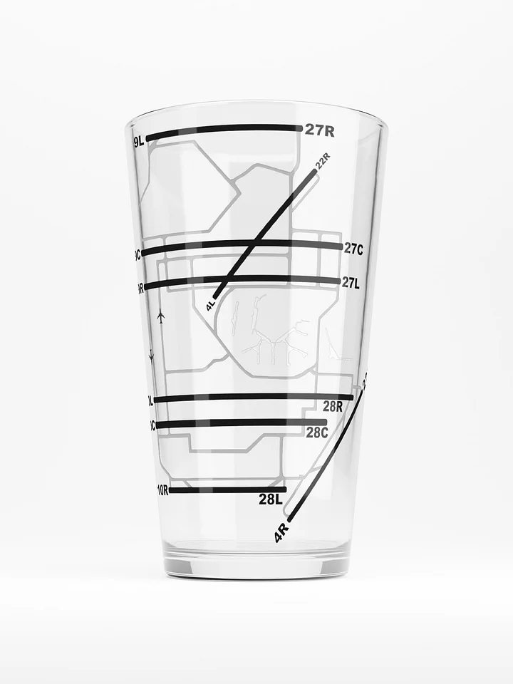 O'Hare Airport Chicago Runway Diagram Pint Glass product image (1)