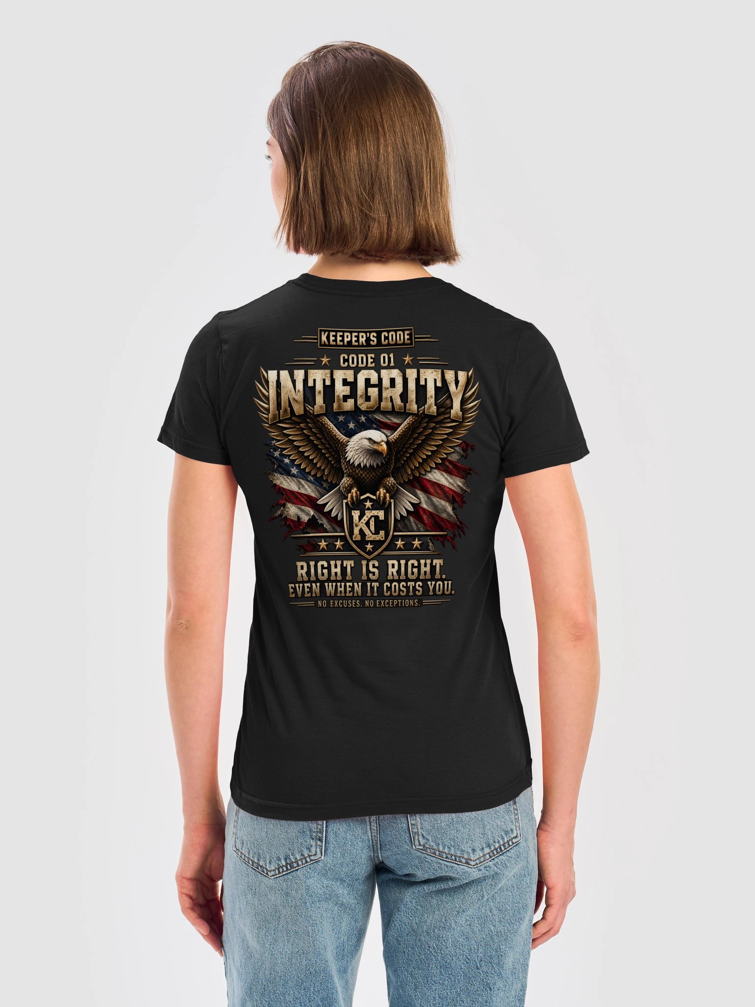 Keeper’s Code™ Women’s CODE 01 Integrity Eagle T-Shirt product image (8)