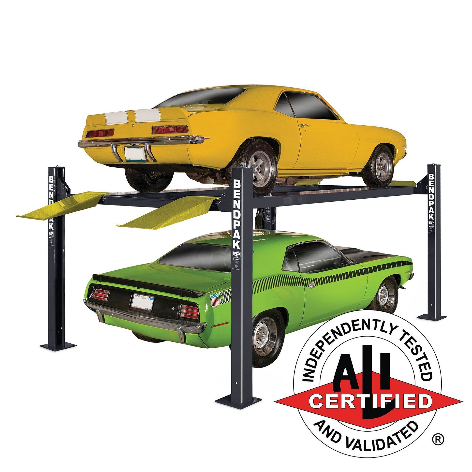 BendPak HD-9XL Four-Post Car Lift - 9,000-Lb Capacity - Extended Length product image (1)