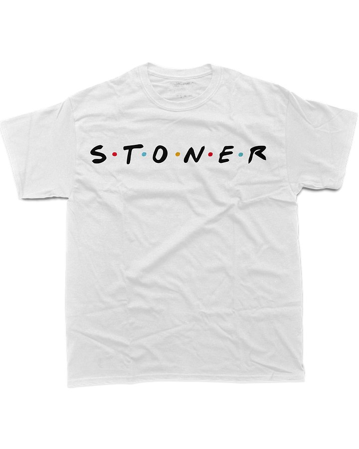 S.T.O.N.E.R. FRIENDS WHITE TEE /BLK product image (1)