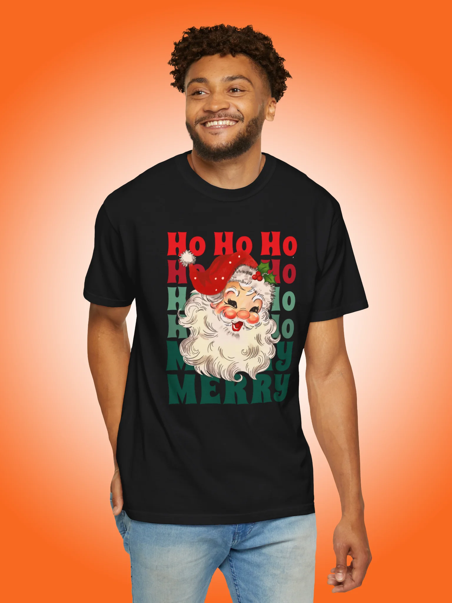 Ho Ho Ho Merry Merry Retro Santa product image (1)
