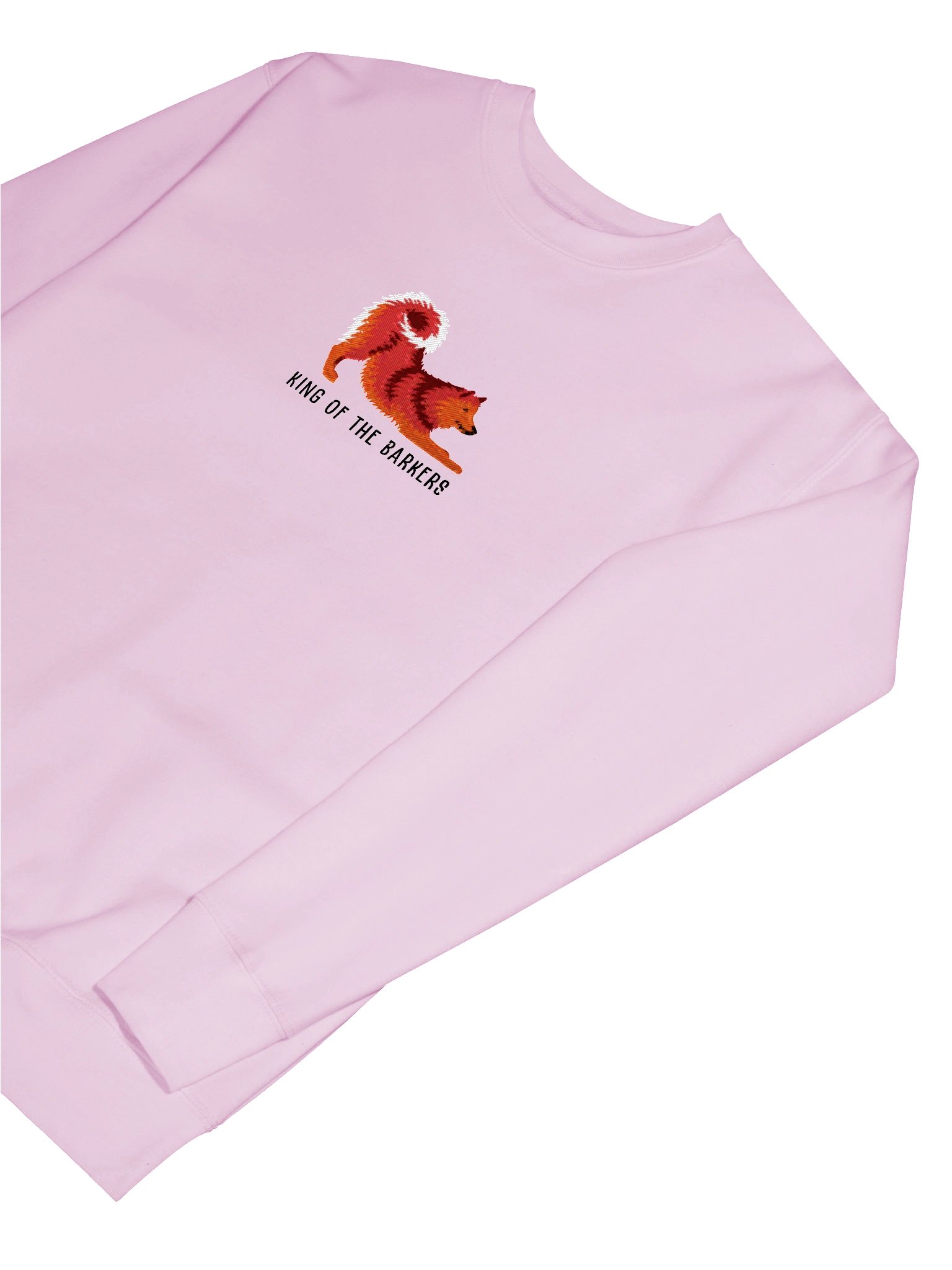King of the Barkers Sweatshirt (Embroidered) of a Finnish Spitz(Red) product image (63)