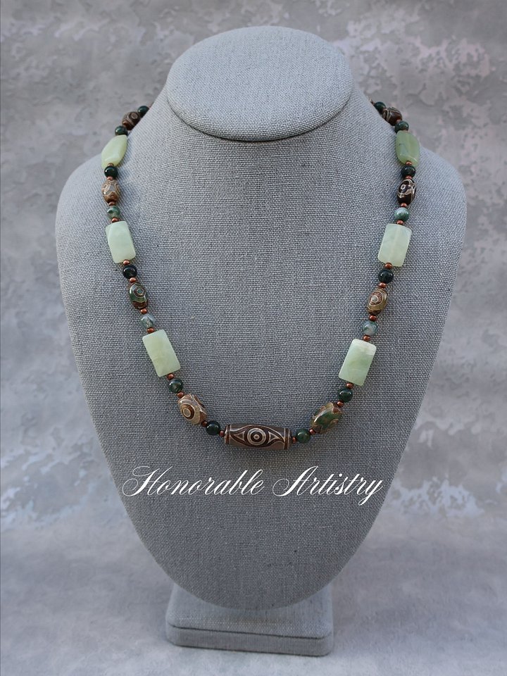 Evil Eye Dzi Agate Necklace product image (1)