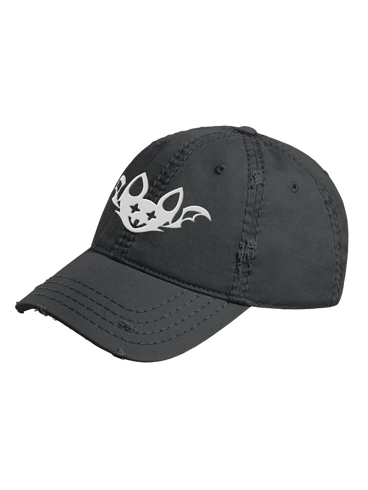 Embroidered Bat Distressed Dad Hat product image (2)