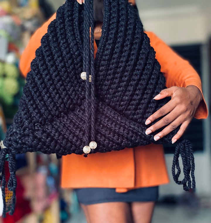 Crochet Triangle tote bag product image (1)
