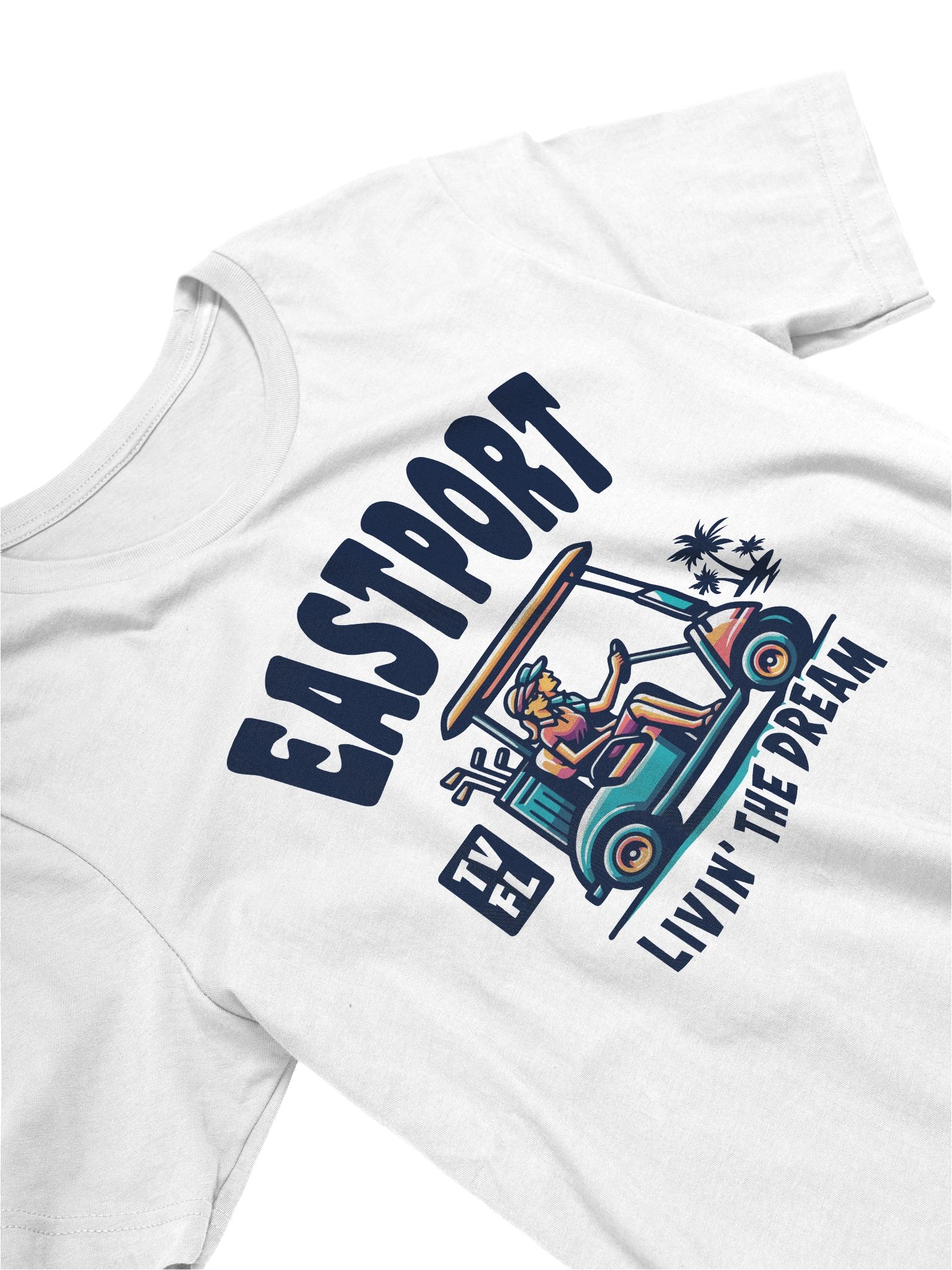 Eastport TV Florida USA Fun Golf Cart Design T-shirt product image (14)