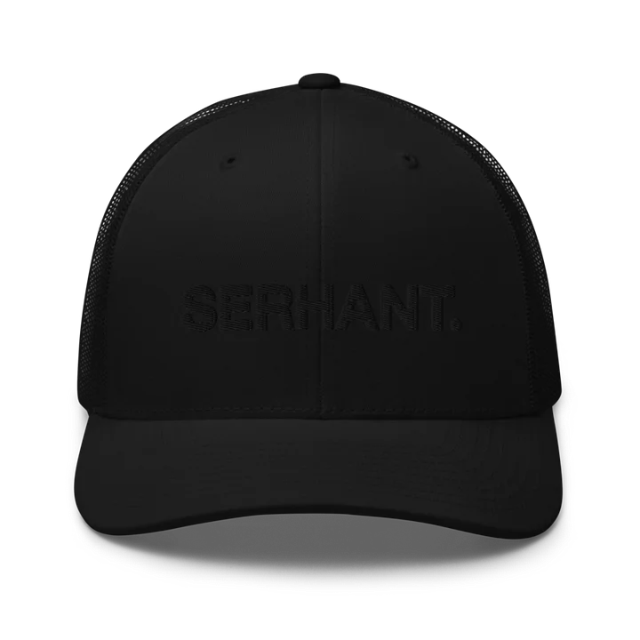 SERHANT. Black Trucker Hat with Black Embroidery product image (1)