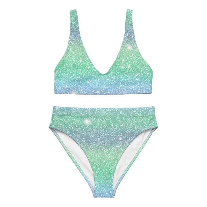 Glitter Unicorn Texture Design High Waisted Bikini (8) product image (1)