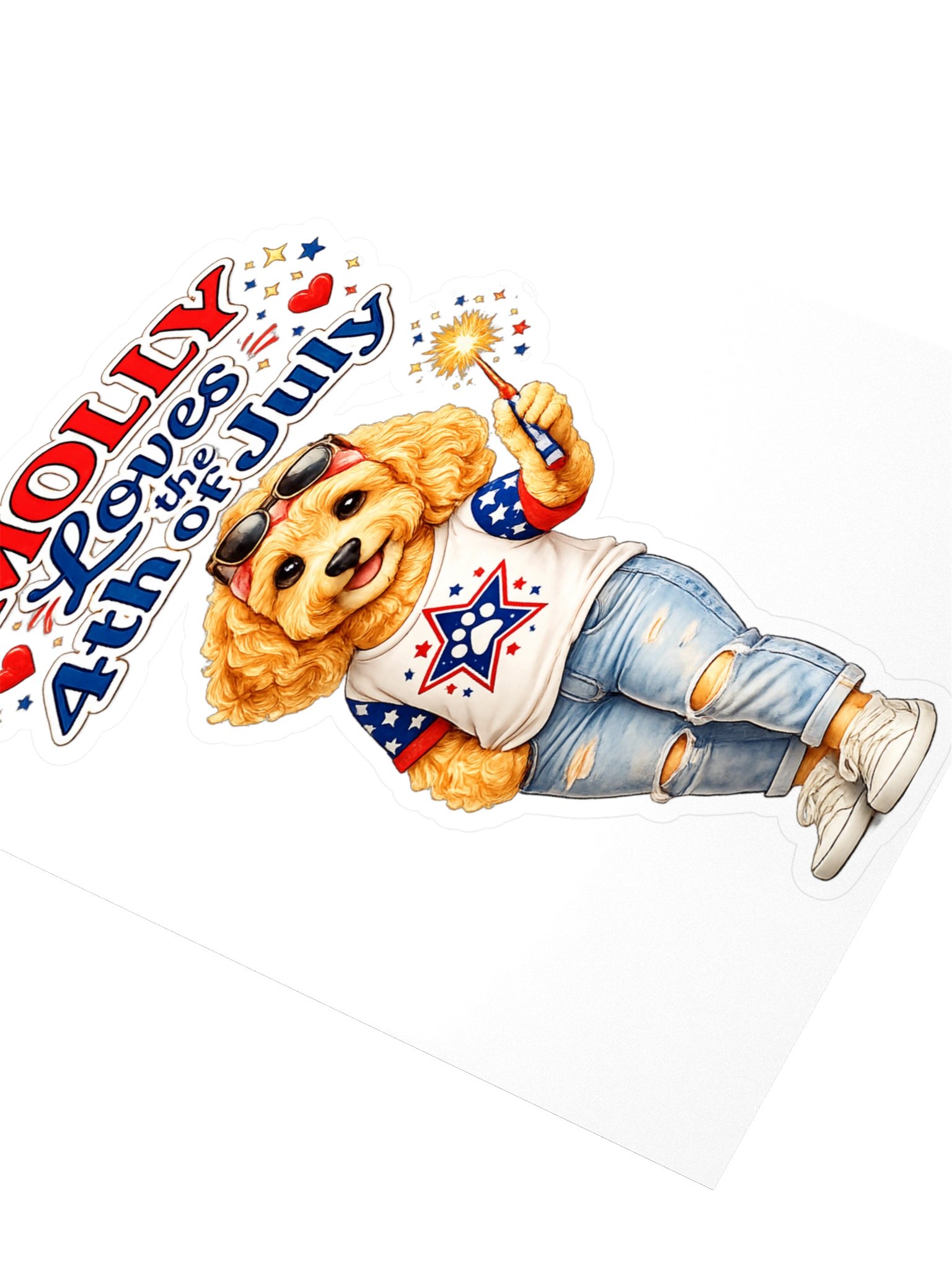Molly Loves the 4th of July Sticker product image (3)