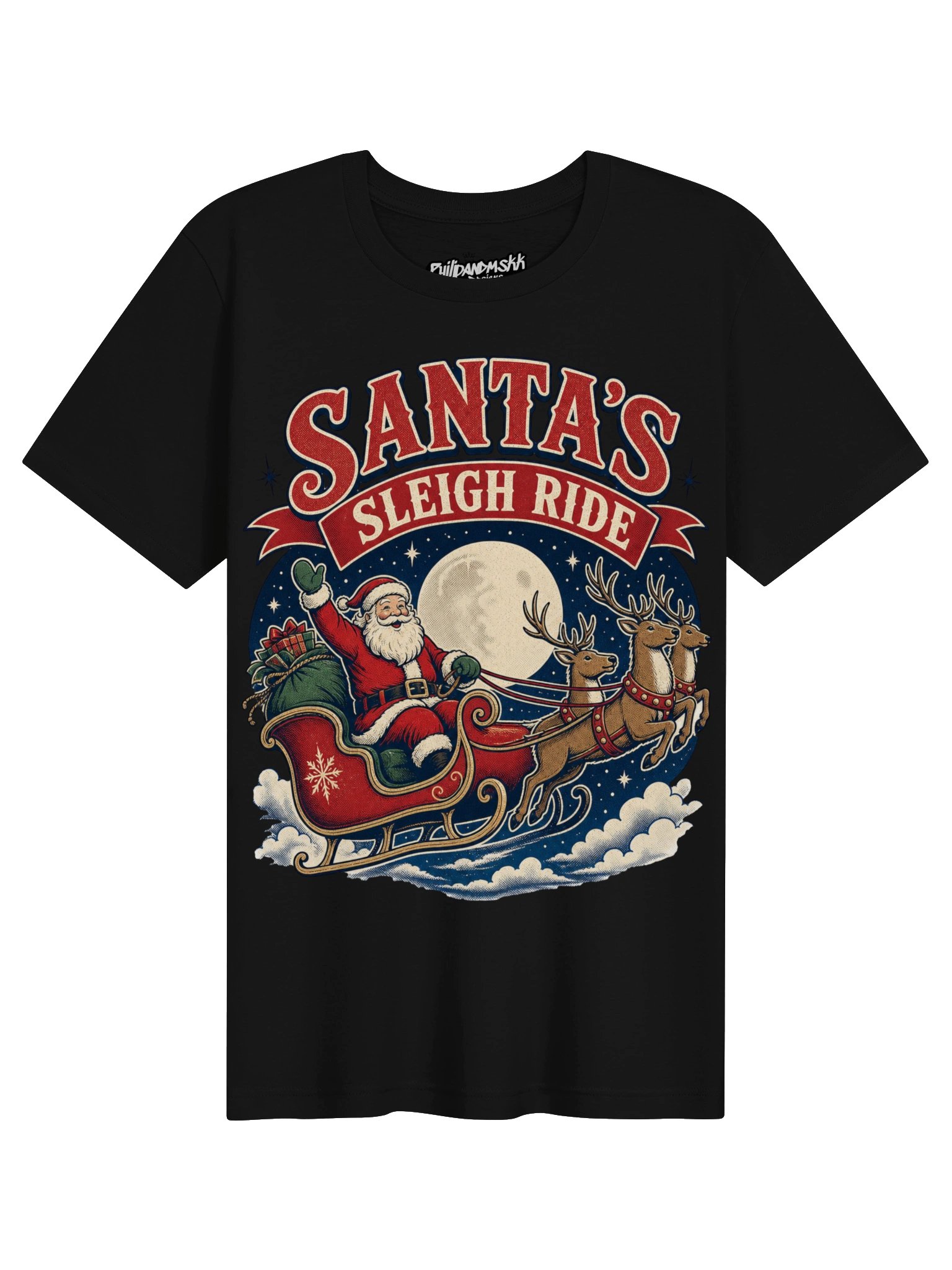 Santa’s Sleigh Ride Christmas Tee product image (3)