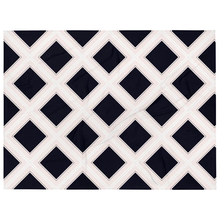 Black Diamonds Surrounded By White Throw Blanket product image (1)