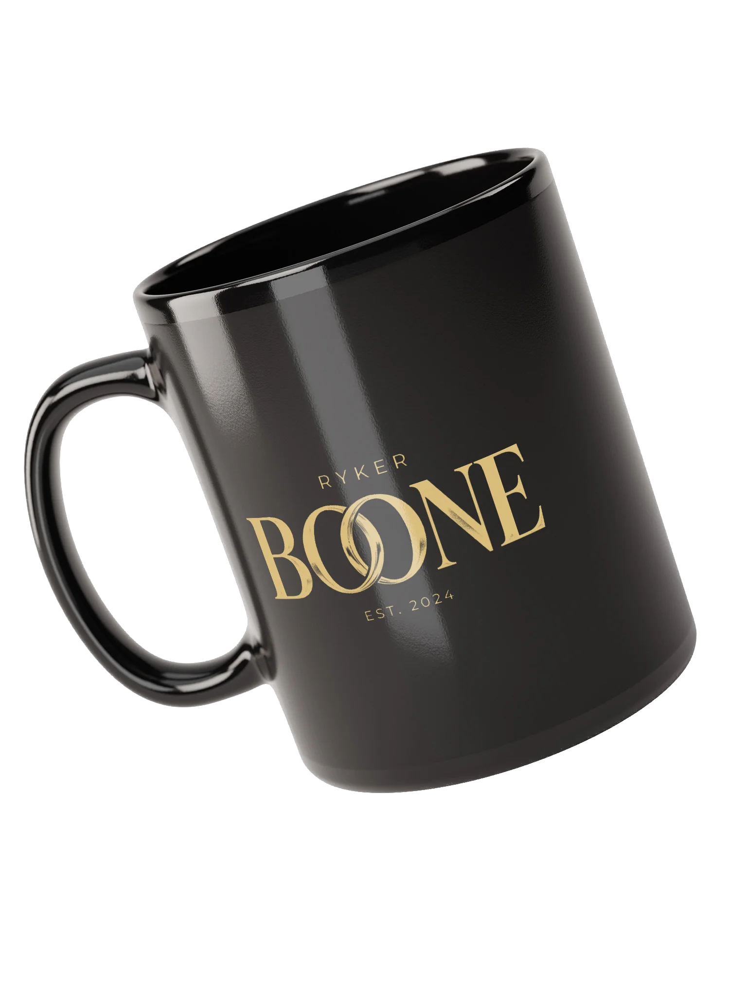 Ryker Boone "When The Lights Go Gold" Black Glossy Mug (Gold Logo) product image (5)