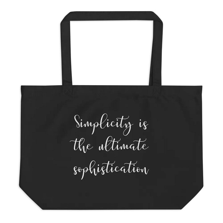 Simplicity Is The Ultimate Sophistication Tote Bag product image (2)