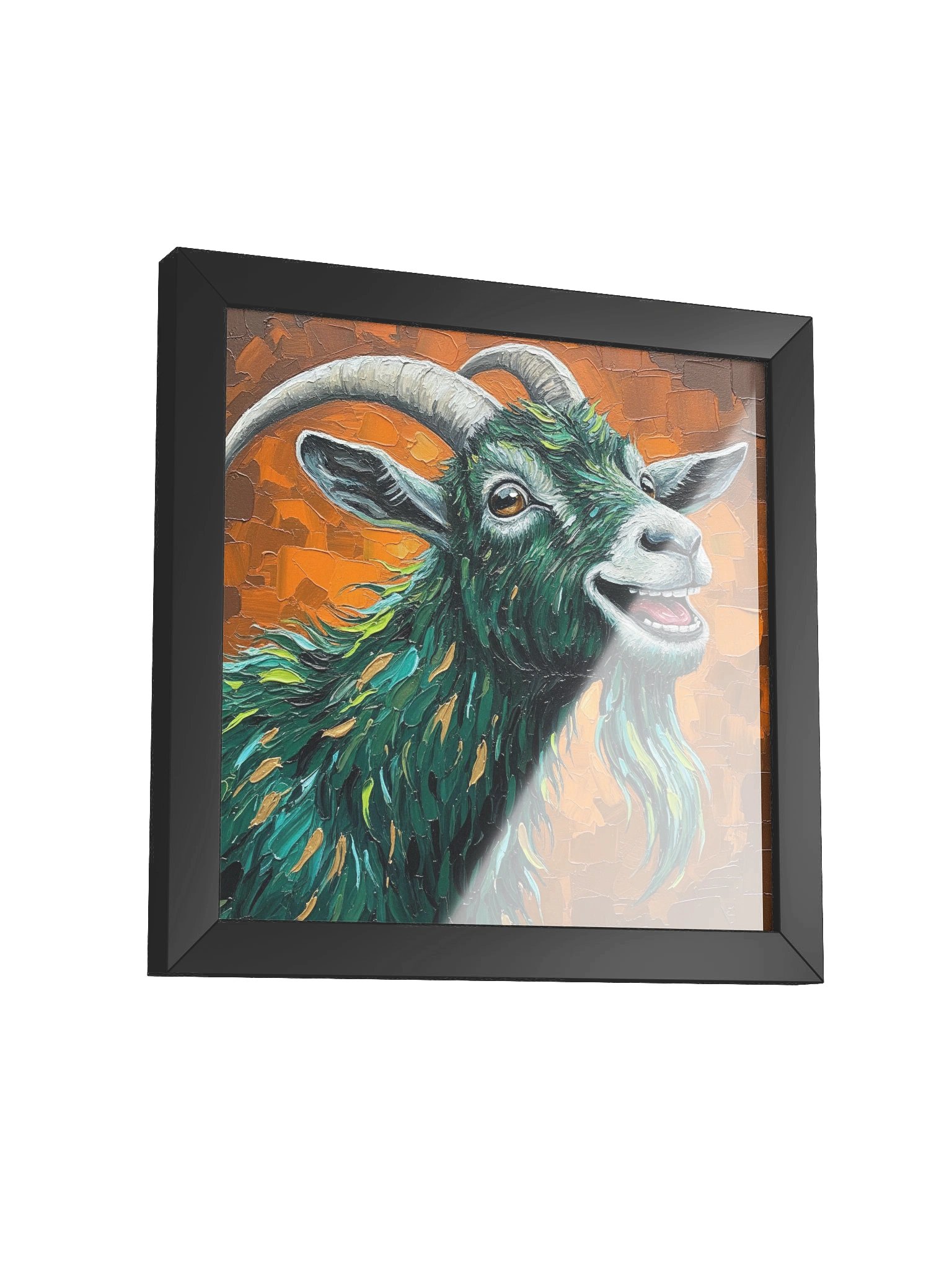 Colorful Goat Wall Art, Abstract Farmhouse Print product image (3)
