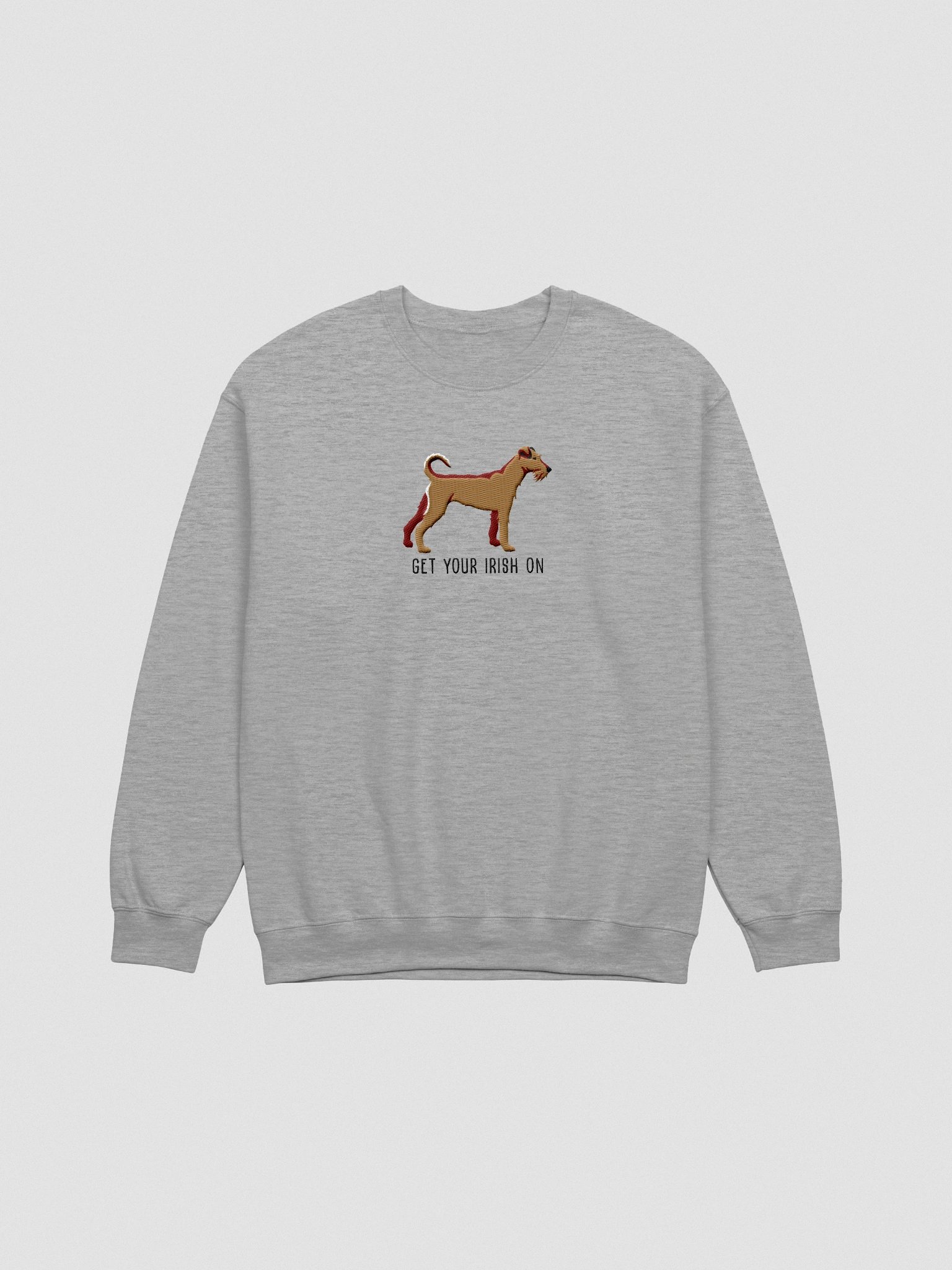 Get Your Irish On Sweatshirt (Embroidered) of an Irish Terrier(Tan) product image (4)
