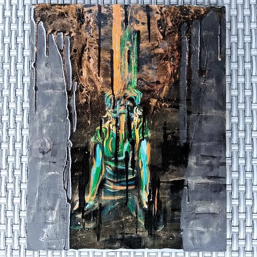 Never Look Away - mixed media on wood panel.

I wish sometimes I could look away and sit in peace awhile. I feel like I'm bei...
