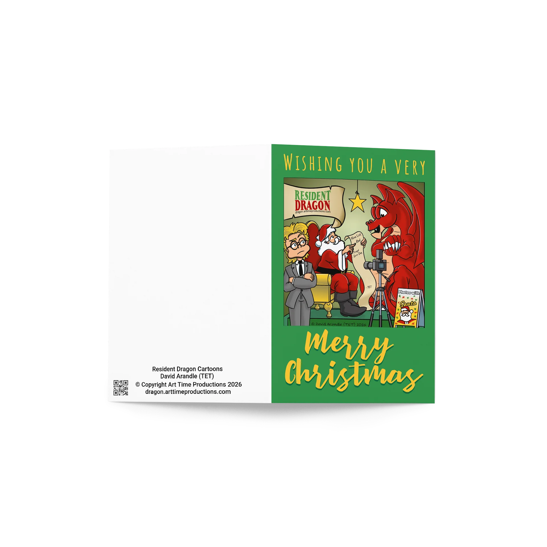 Resident Dragon Red Meets Santa Christmas Card product image (2)