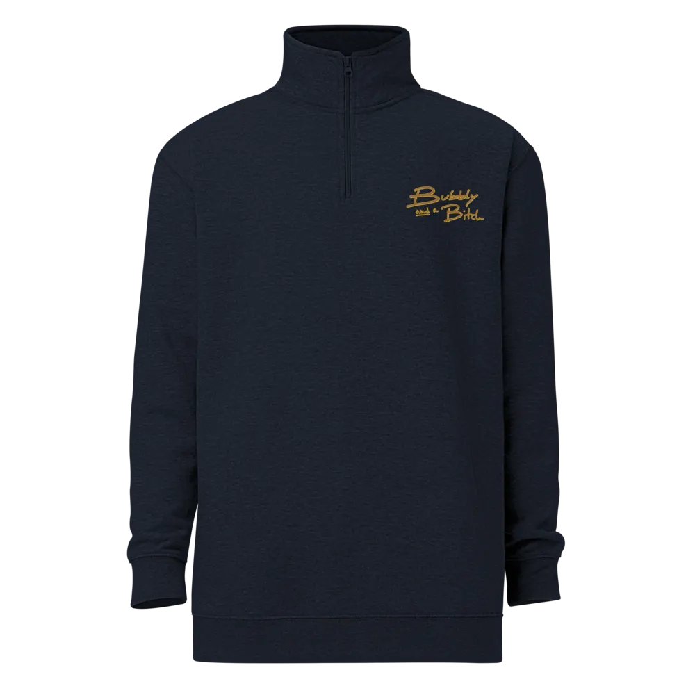 Bubbly and a B*tch (honey shadow design) embroidered quarter zip product image (7)