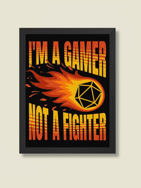 D20 Fireball Board Game Room Poster - FRAMED product image (1)