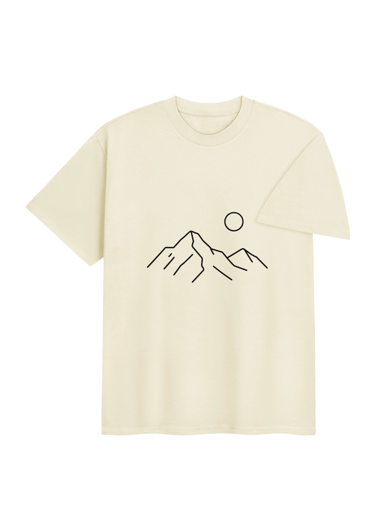 Minimal Mountain Graphic T-Shirt – Cream product image (4)