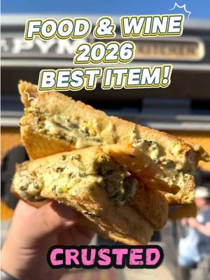 Best Food Item ALERT! 🚨🤤🚨 The Parmesan Crusted Spinach and Artichoke Grilled Cheeses from PYMS Test Kitchen is the best time for Disney’s 2026 Food and Wine Festival! #foodandwinefestival #foodandwine #foodandwine2026 @Jordainelly 