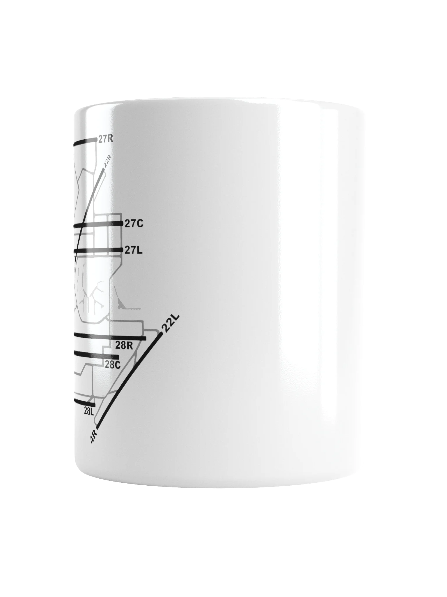 O'Hare Airport Chicago Runway Diagram Mug product image (6)