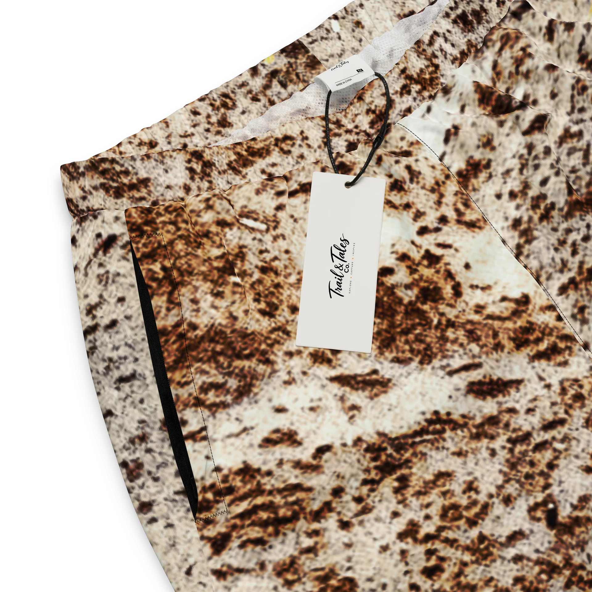 Espresso Swirl Unisex All-Over Print Marbled Coffee Performance Track Pants product image (4)