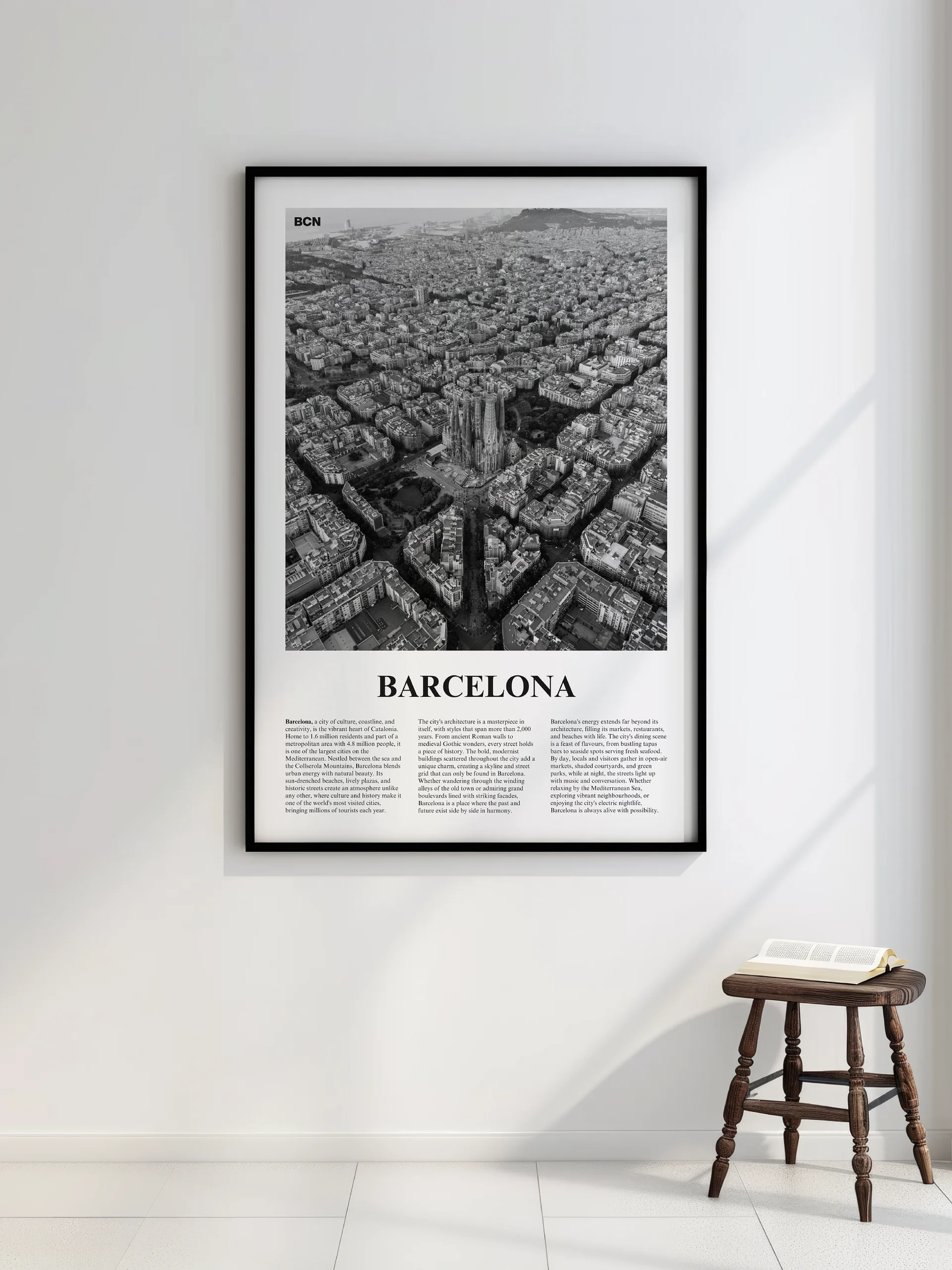 Barcelona 01 Newspaper Poster | Framed product image (2)