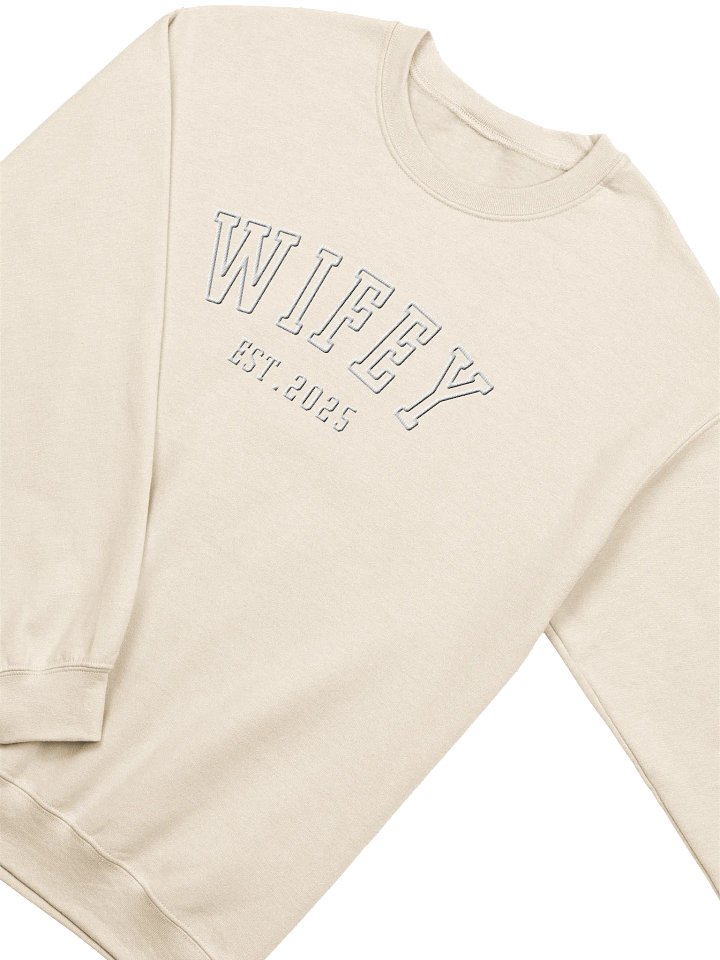 Personalized Embroidered "WIFEY" Sweatshirt product image (2)
