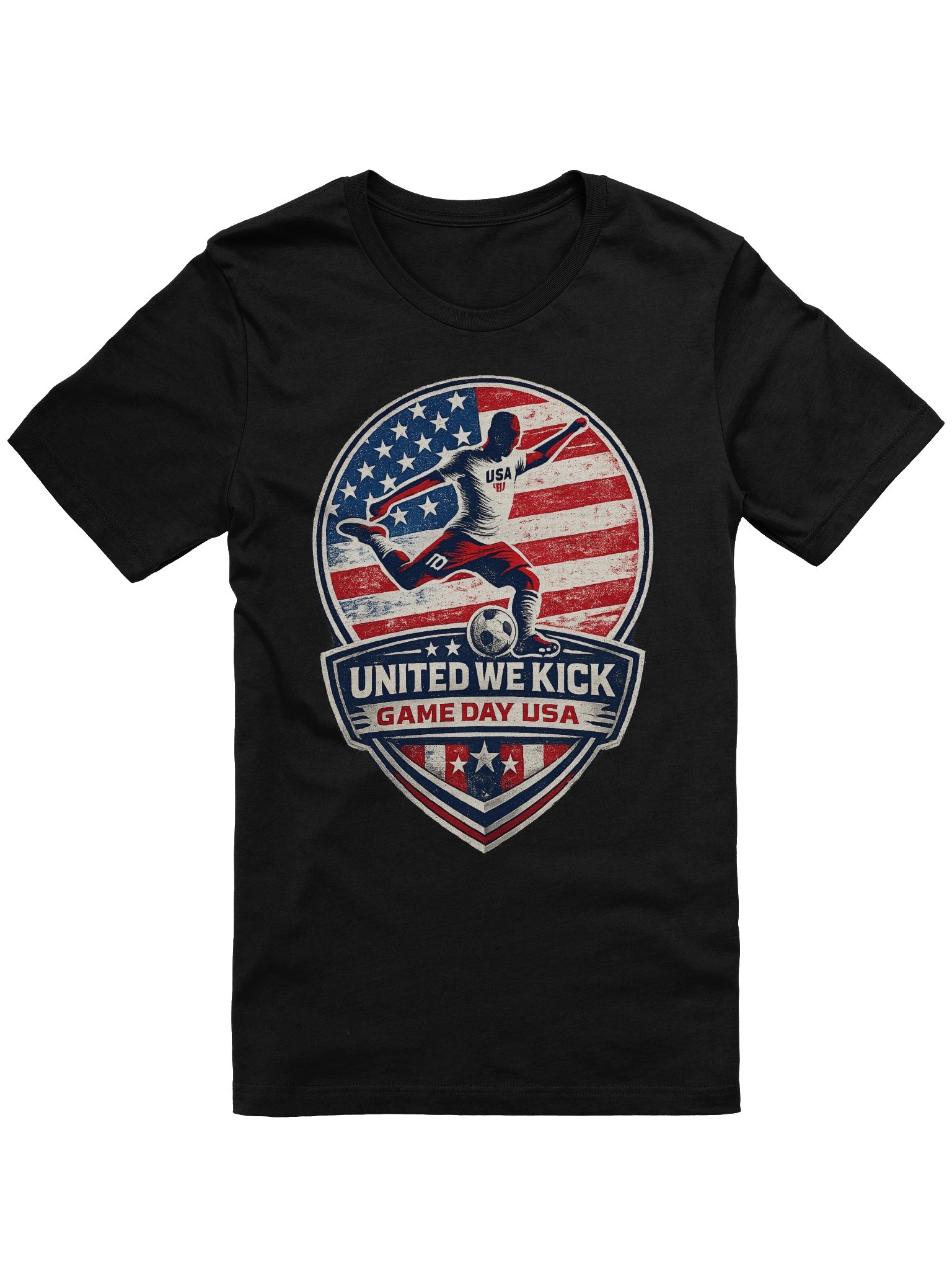 United We Kick USA Soccer Fan Shirt – Patriotic Game Day Football Tee product image (1)