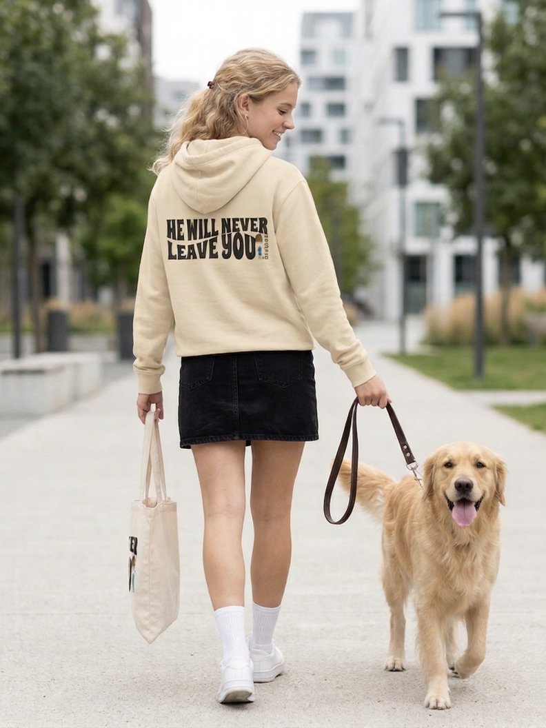 D2You Hoodie - He Will Never Leave You - Back (unisex) product image (2)