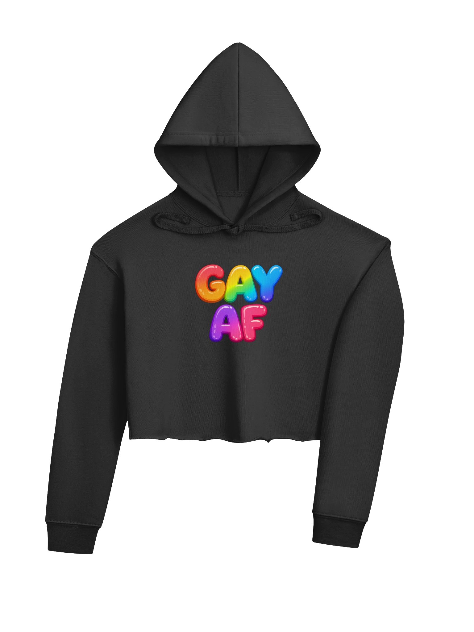 Gay AF Fleece Crop Hoodie product image (4)