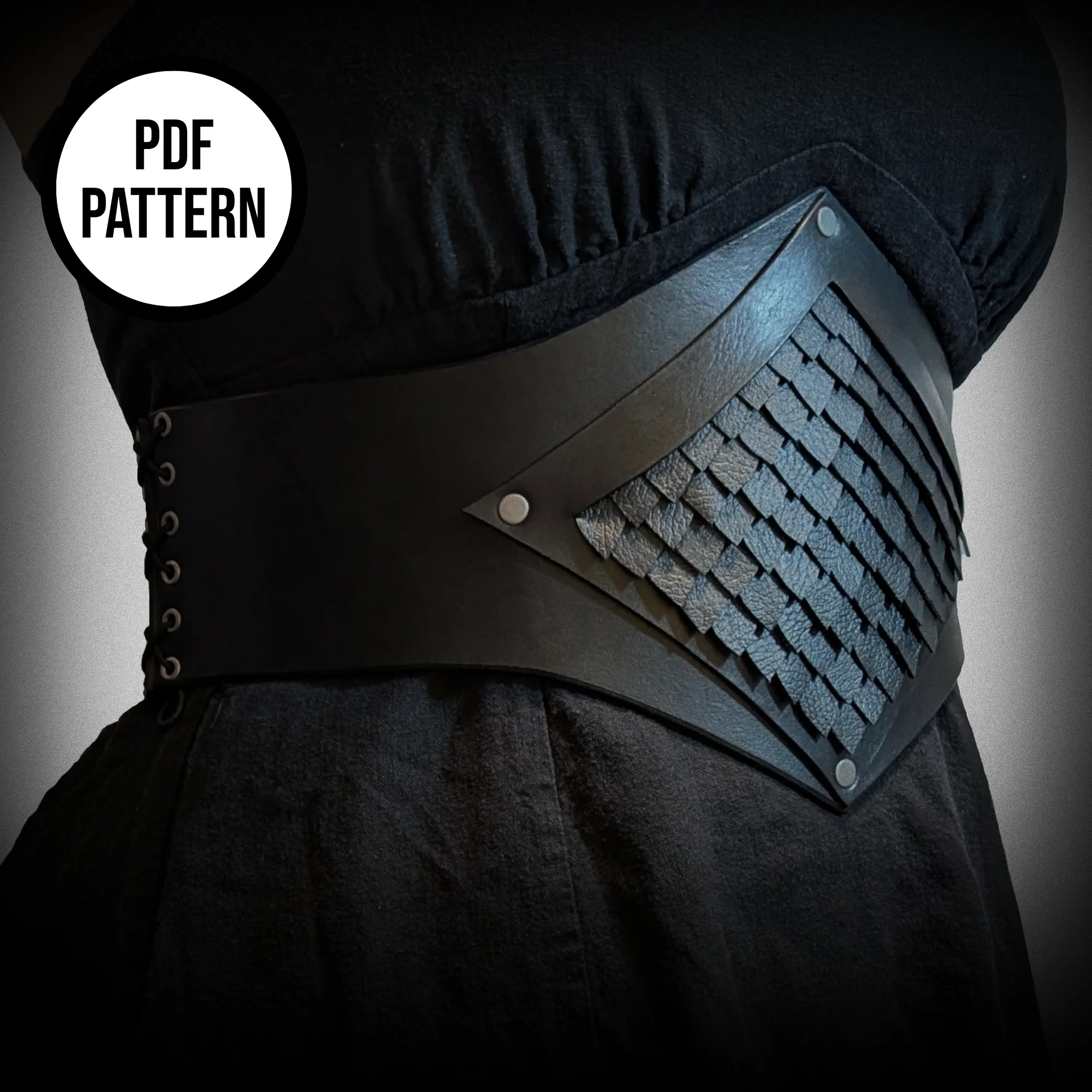 Dragon Rider Leather Corset Belt - PDF Pattern for Leatherwork product image (3)