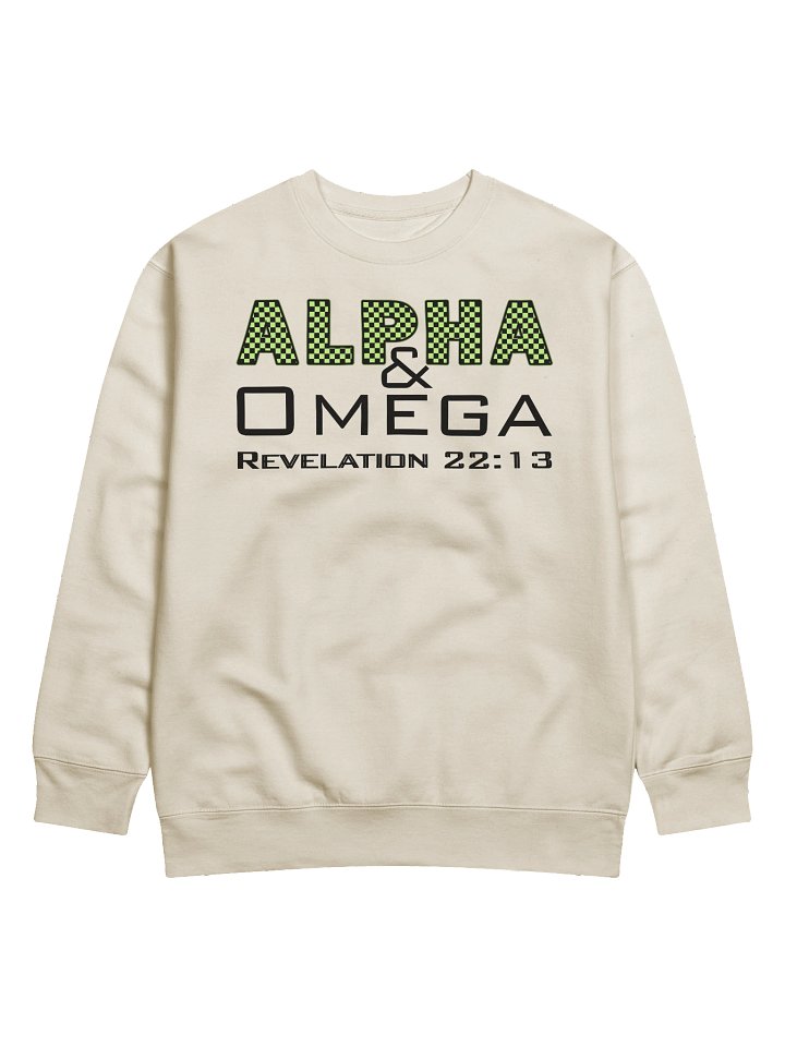 Alpha & Omega Christian SweatShirt | Jesus Christ Faith Sweater | Inspirational Bible Verse Shirt for Believers product image (2)