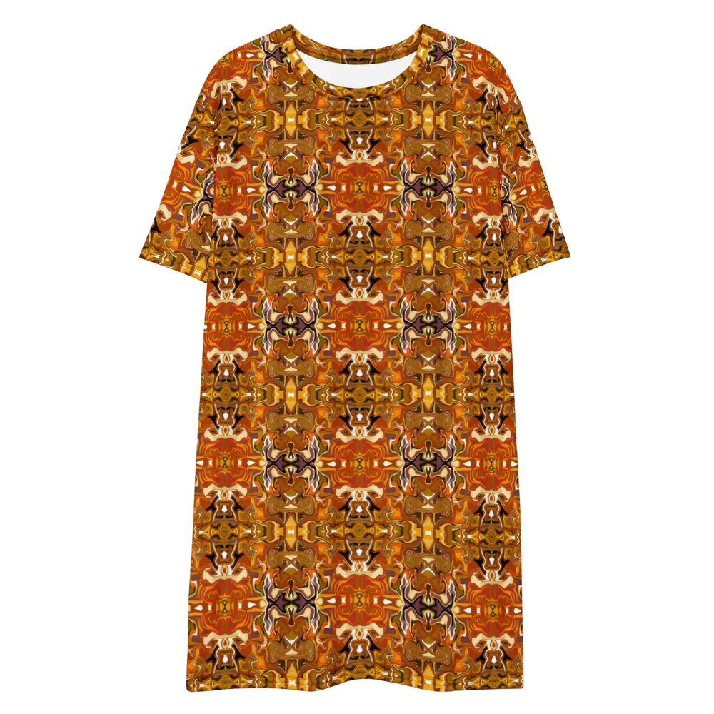 Brown African Inspired T-Shirt Dress product image (5)
