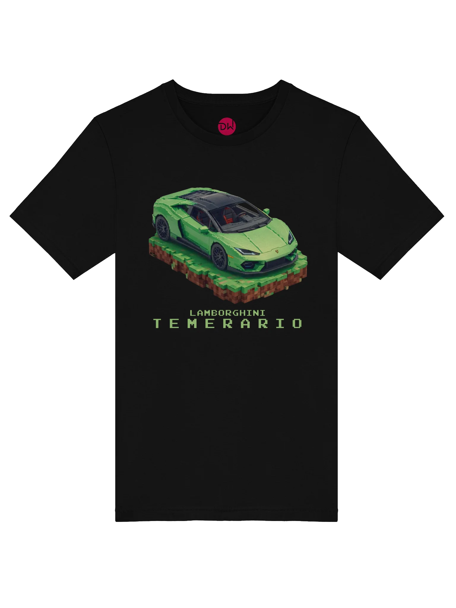 Green Lamborghini Temerario Shirt (Pixel, Retro, Minecraft) product image (39)