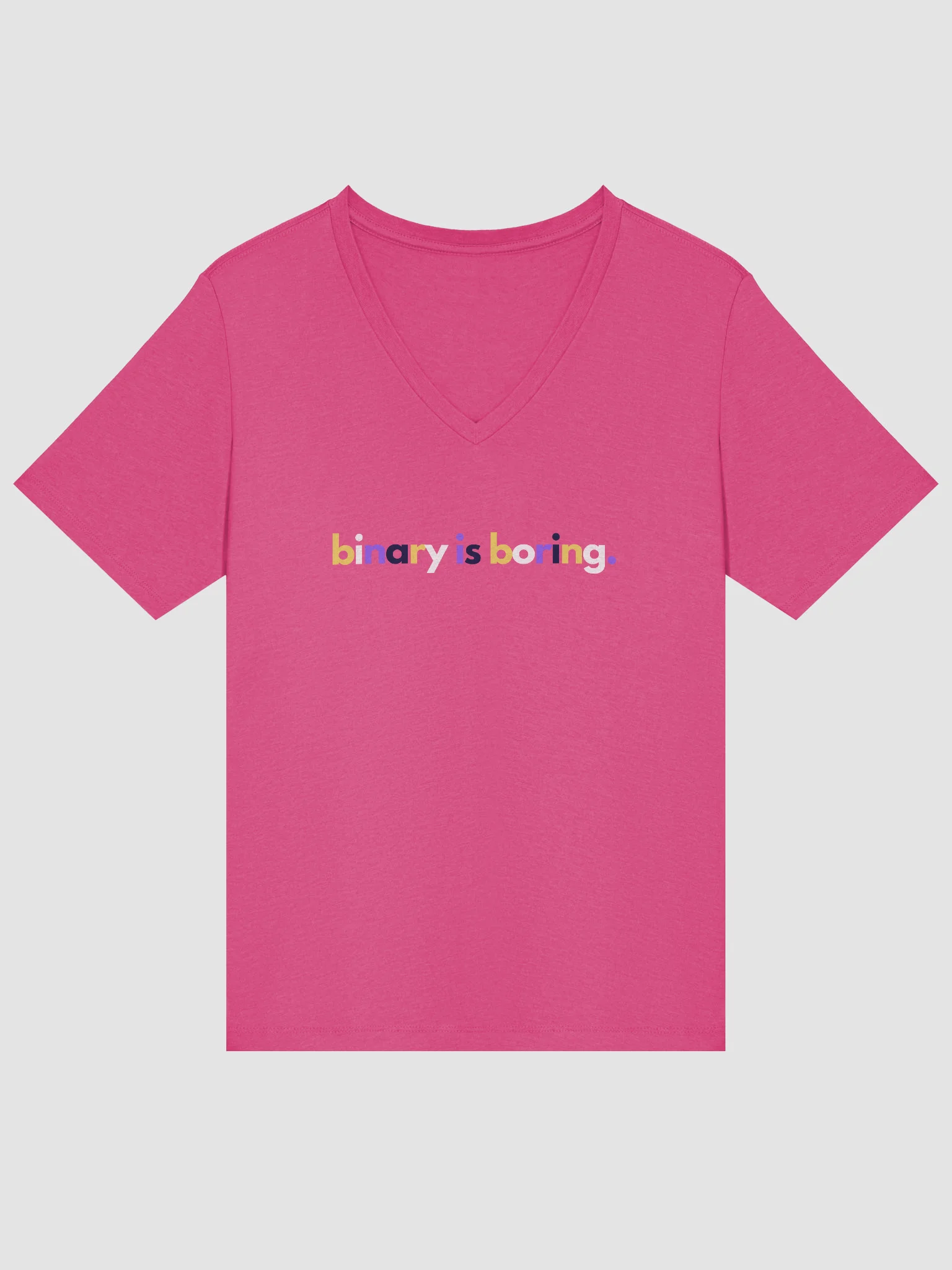 Binary Is Boring Relaxed V-Neck Tee product image (12)
