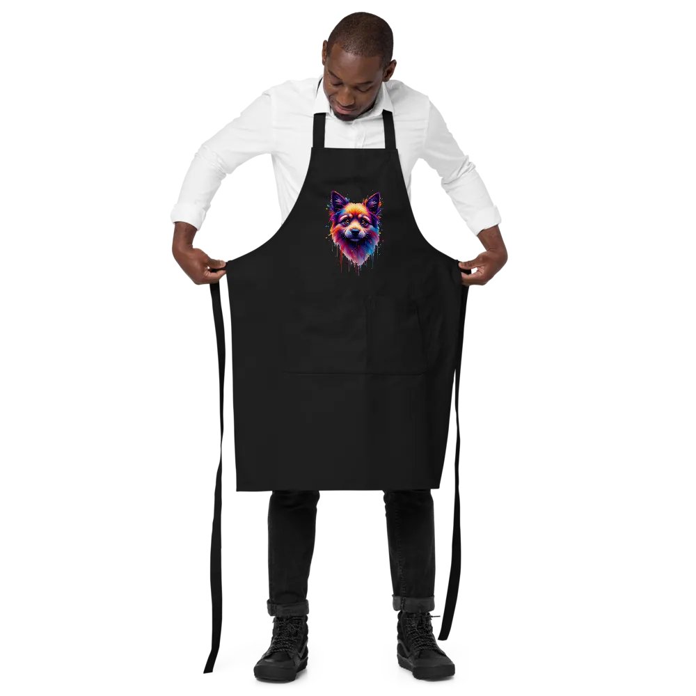 Vibrant Dog Face Abstract Painting Apron product image (2)