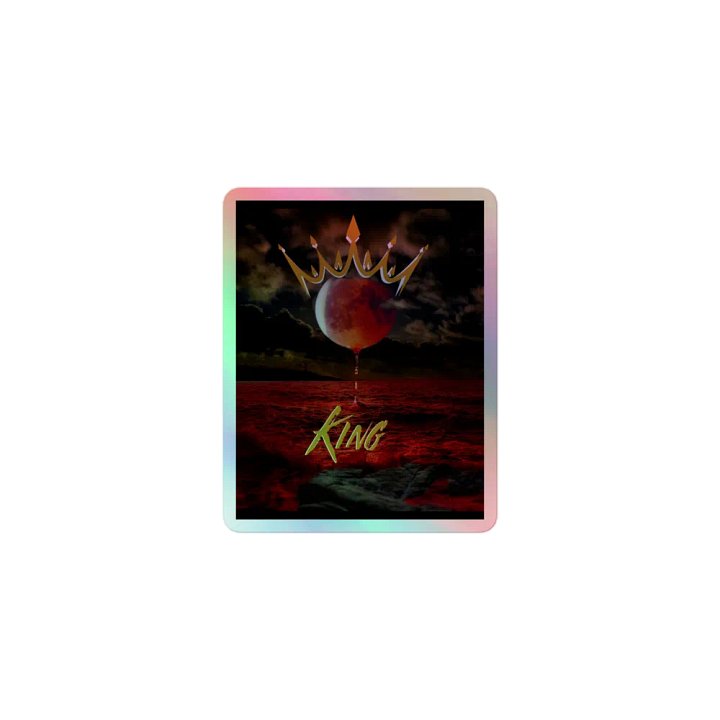 Crowned Moon Kiss-Cut Holographic Sticker Sheet product image (1)