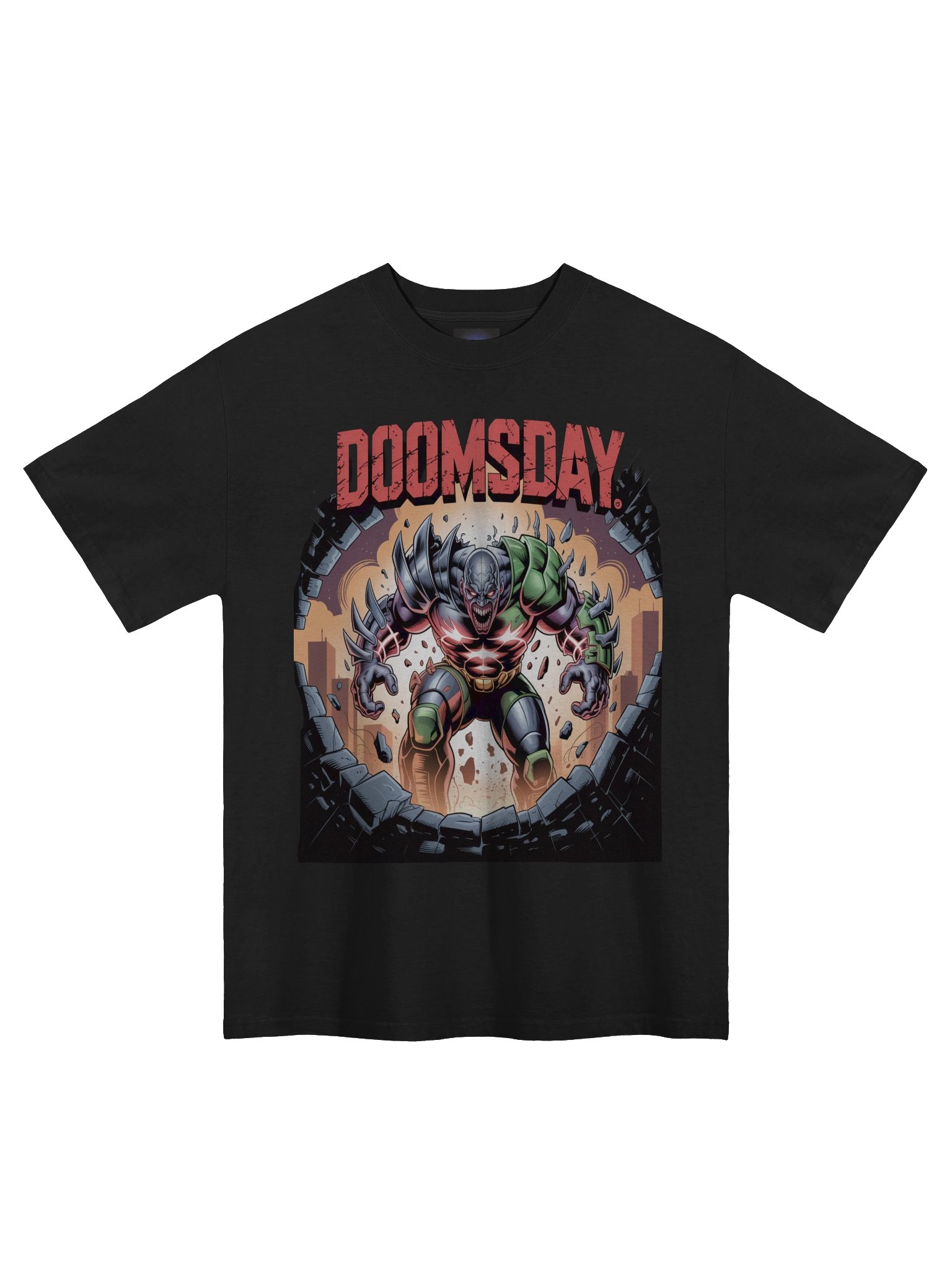 Doomsday Unleashed: Superman's Bane Inspired Oversized Faded T-Shirt product image (3)